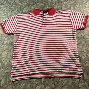 Vintage Polo Sport Red White Striped Men's Short S